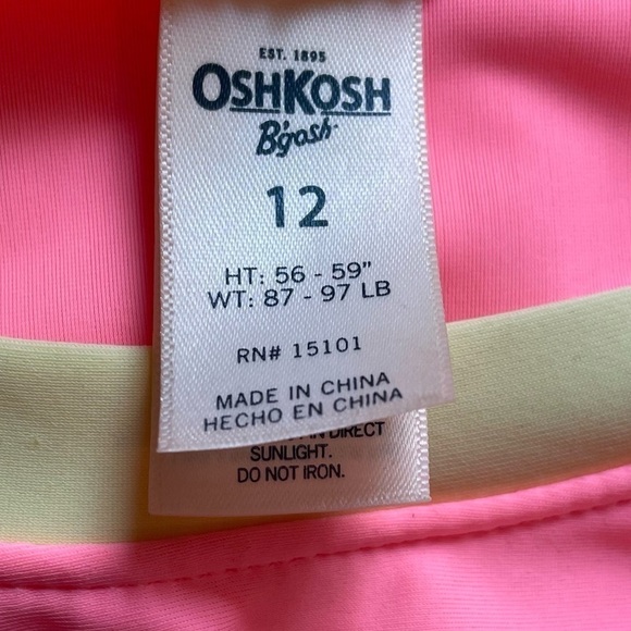 OshKosh B'gosh “Long Live Surf" Colorblock Rashguard - Picture 4 of 6